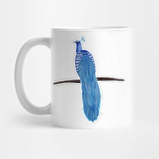 Peacock Pattern - Blue & Metallic Mug